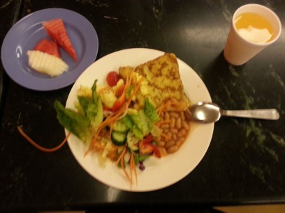 大学で朝ご飯